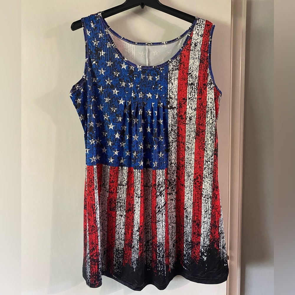 American Flag Sleeveless Dress